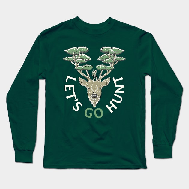 Let's Go Hunt Long Sleeve T-Shirt by Ronos_art